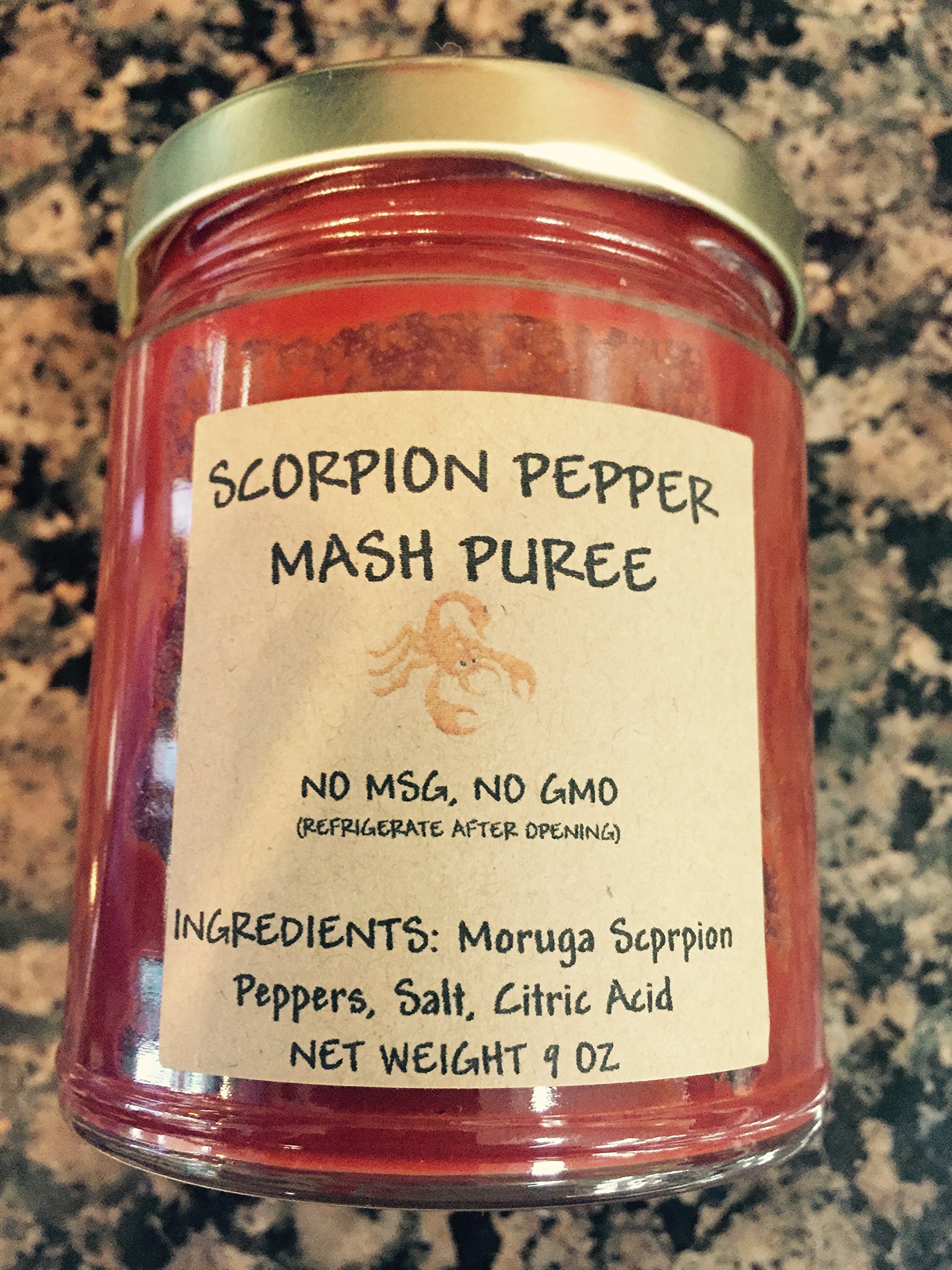Trinidad Scorpion Mash Puree 9 Oz | Top 5 Hottest Chili in the World in USA