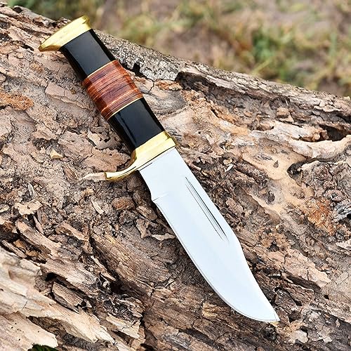 Miniatura 5 de D2 - Cuchillo de cocodrilo Dundee de 10 pulgadas con funda de hoja fija, cuchillo de caza, cuchillos de supervivencia para camping, desollado,