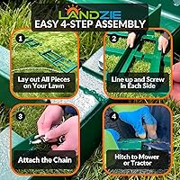 Vista 5 de LANDZIE - The Original 4FT Drag Harrow Driveway Grader, 46 LB Heavy Duty Tow Behind Lawn and Landscape Rake, Gravel Driveway Drag, Power Rake , Lawn