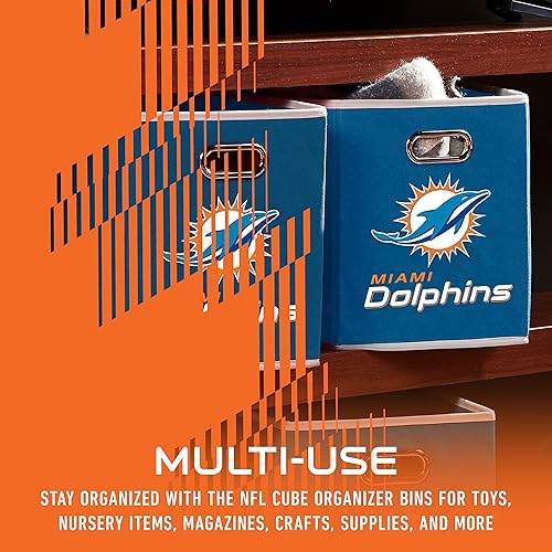 Miniatura 167 de Cubo de almacenamiento Franklin Sports, de tela, del equipo de la NFL, apto para adaptarse a contenedores de almacenamiento (11 x 10.5 x 10.5), San