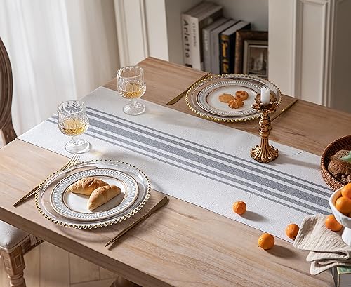 Miniatura 3 de Camino de mesa bohemio para decoración moderna de granja, decoración de mesa de comedor 13 x 108 pulgadas de largo, camino de mesa de café con