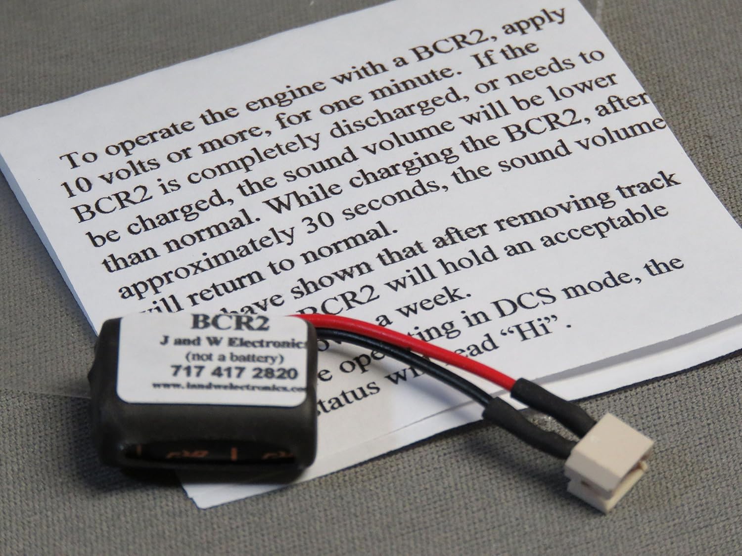 MTH BCR2 Battery Component Replacement PS2 Engines 3 Volt System 3V BCR2
