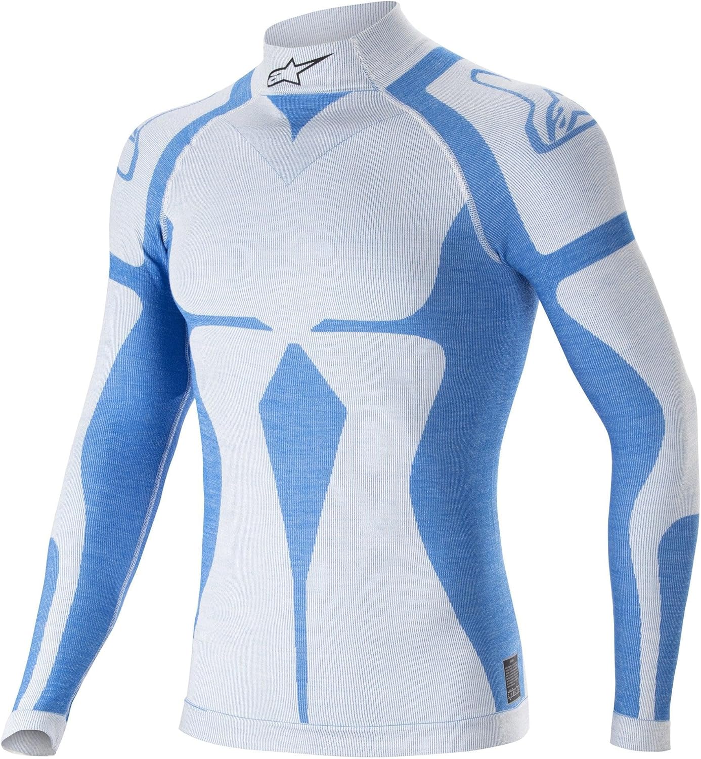 Alpinestars ZX EVO V2 Nomex Long Sleeve Top FIA8856-2018/SFI - White/Blue - XSmall/Small (4755220-27-XS/S)