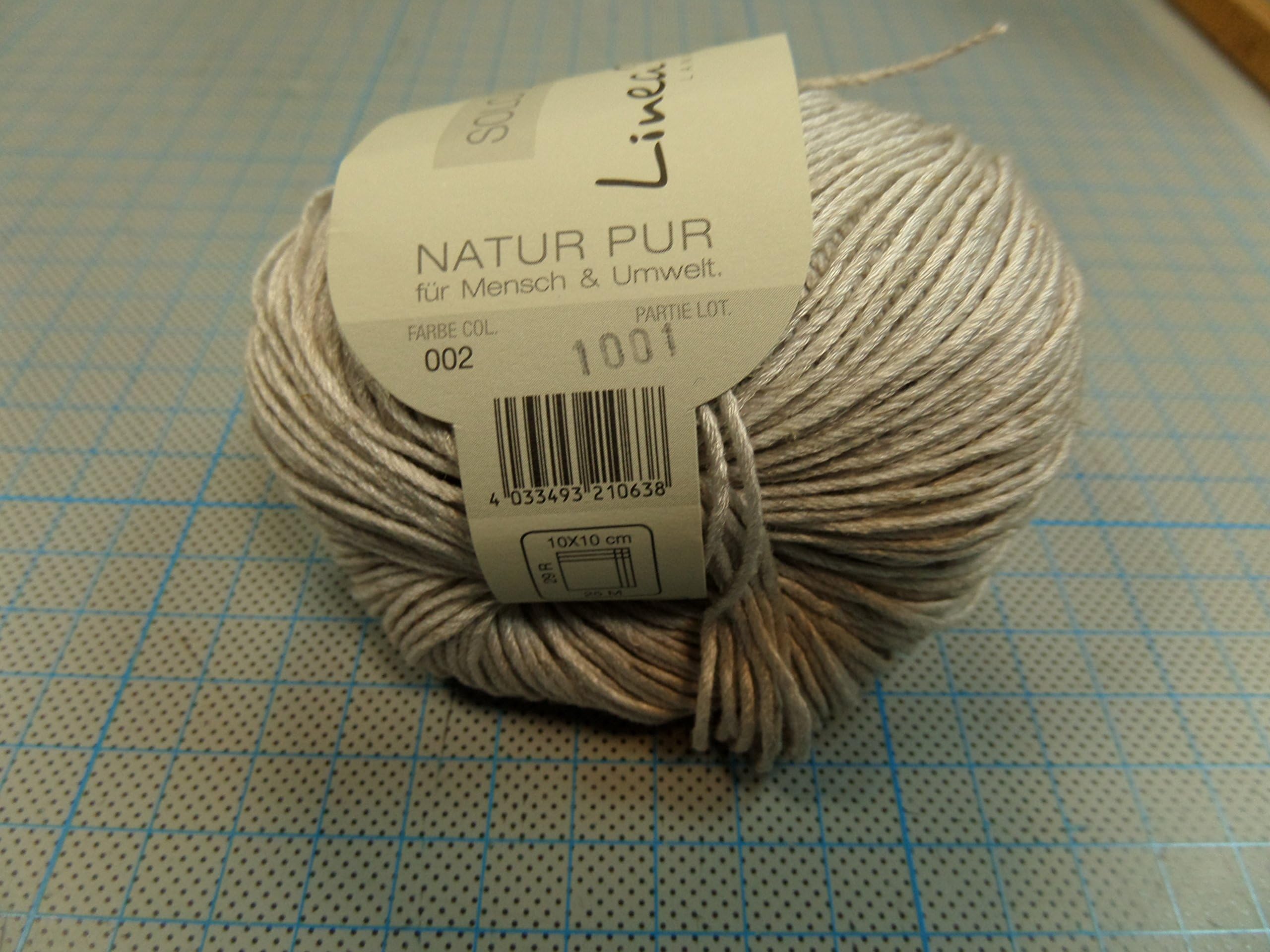 Lana Grossa Linea Pura Solo Lino Sport Weight Yarn (80% Viscose/ 20% Linen) - #02 Cream