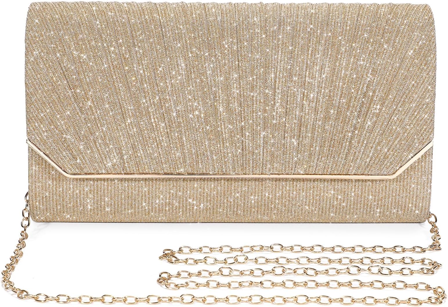 CORIOS Glitzer Pailletten Clutch Tasche Damen Abendtasche Hochzeit Brautbörse Handtasche Funkelnd Schultertasche Elegante Klein Tasche Glänzend Umhängetasche Blau Grün