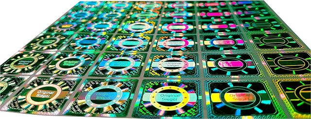 105 pcs - 3D Hologram Original Seal 25mm, Tamper Proof - Security Seal, Seal Labels, Adhesive Seal, Quality Seal, Warranty Seal, Security Labels, self-Adhesive Label