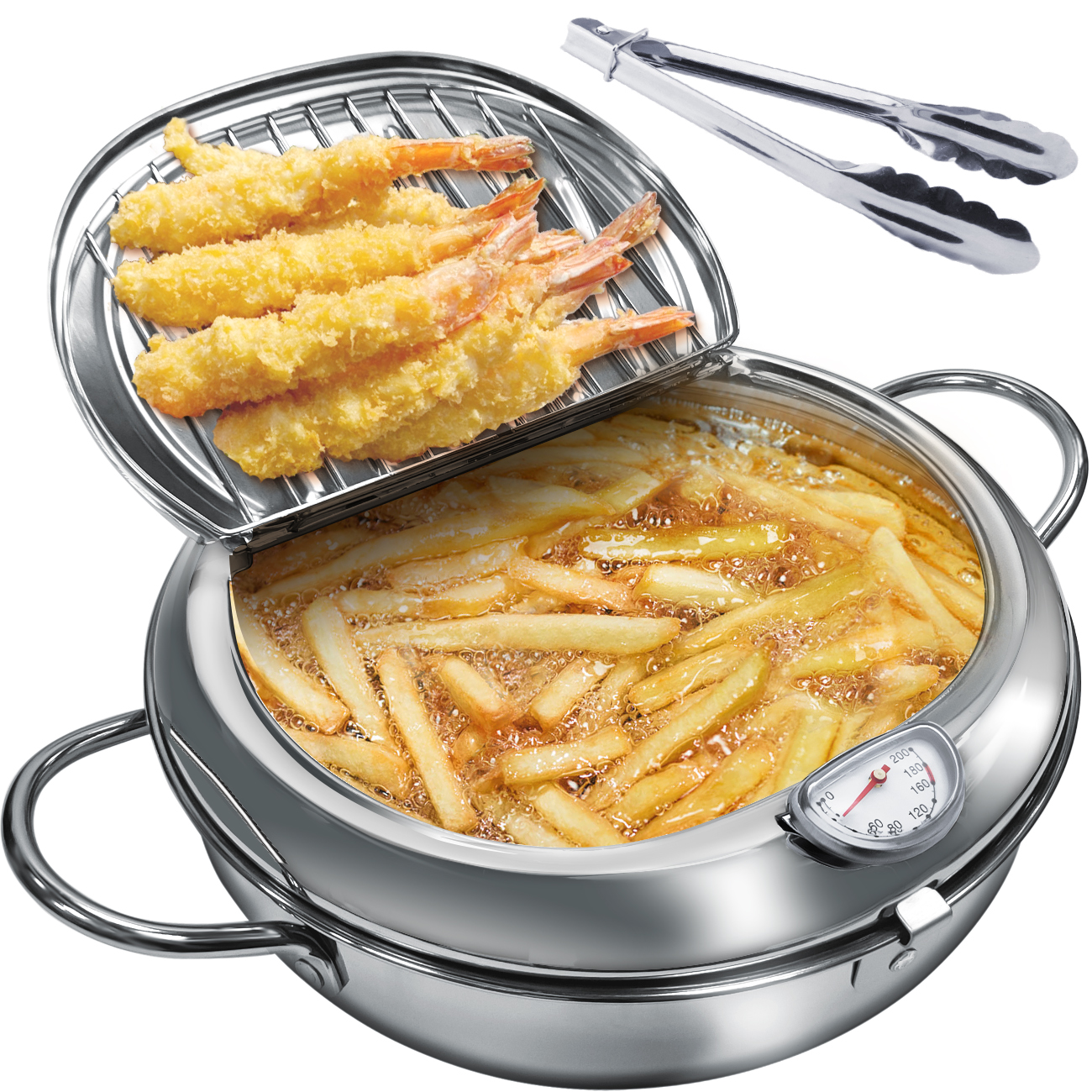 調理器具 YUKI Amazon.com: Deep Fryer Pot, 4.4Qt /11 Inch Japanese Style