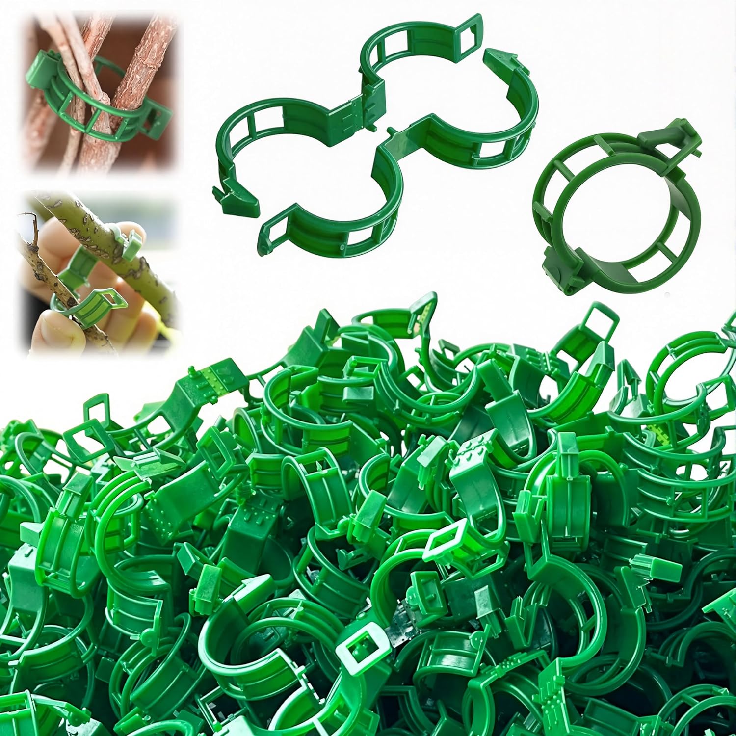 300-Piece Tomato Clips for Climbing Plants, Reusable Trellis Support Set