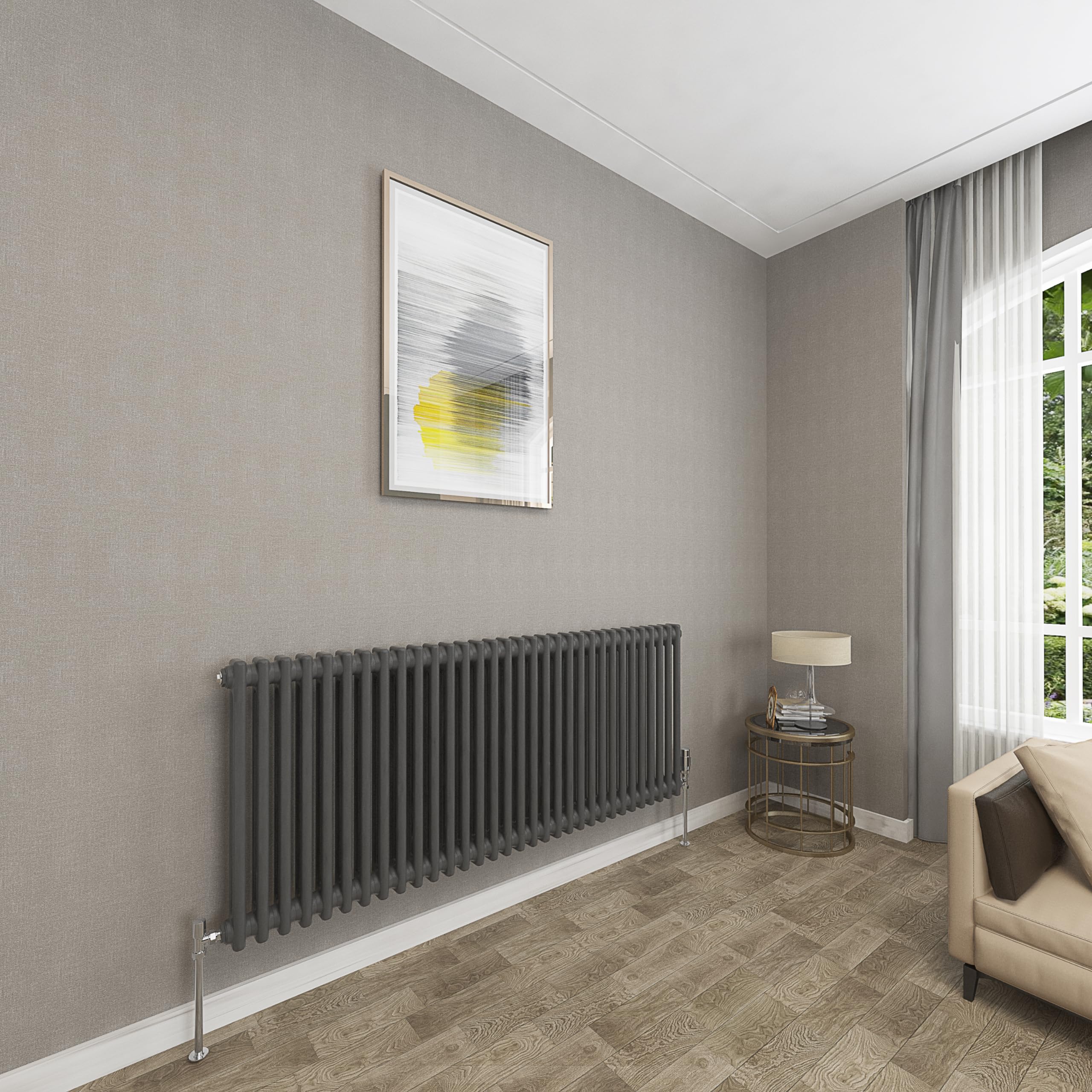 Sky bathroom 600x1460mm 2 Column Radiator Horizontal Anthracite Cast Iron radiato Traditional Central Heating Radiator
