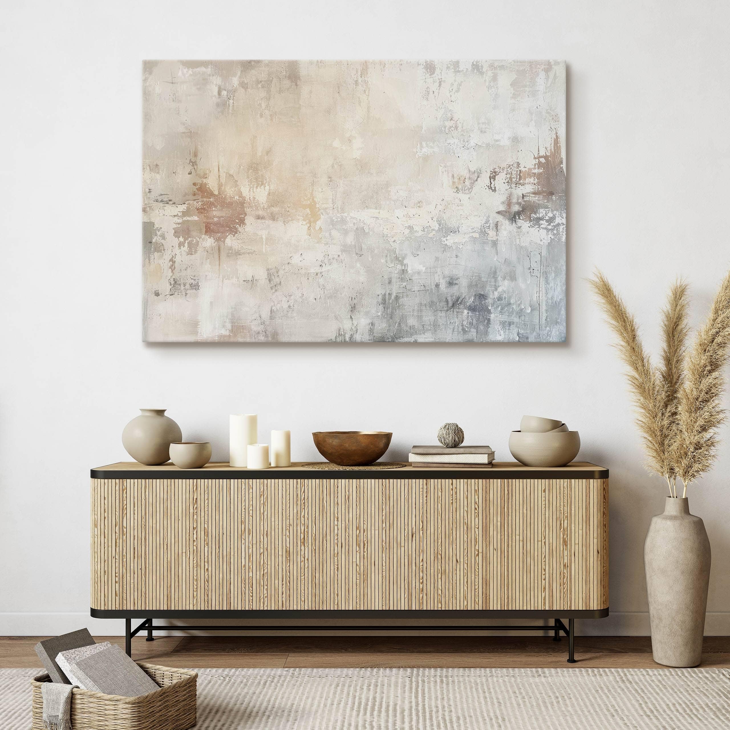 Muralo Wandbilder Abstrakter Beton, Aufhängefertig, Kunstdruck - 120x80 cm