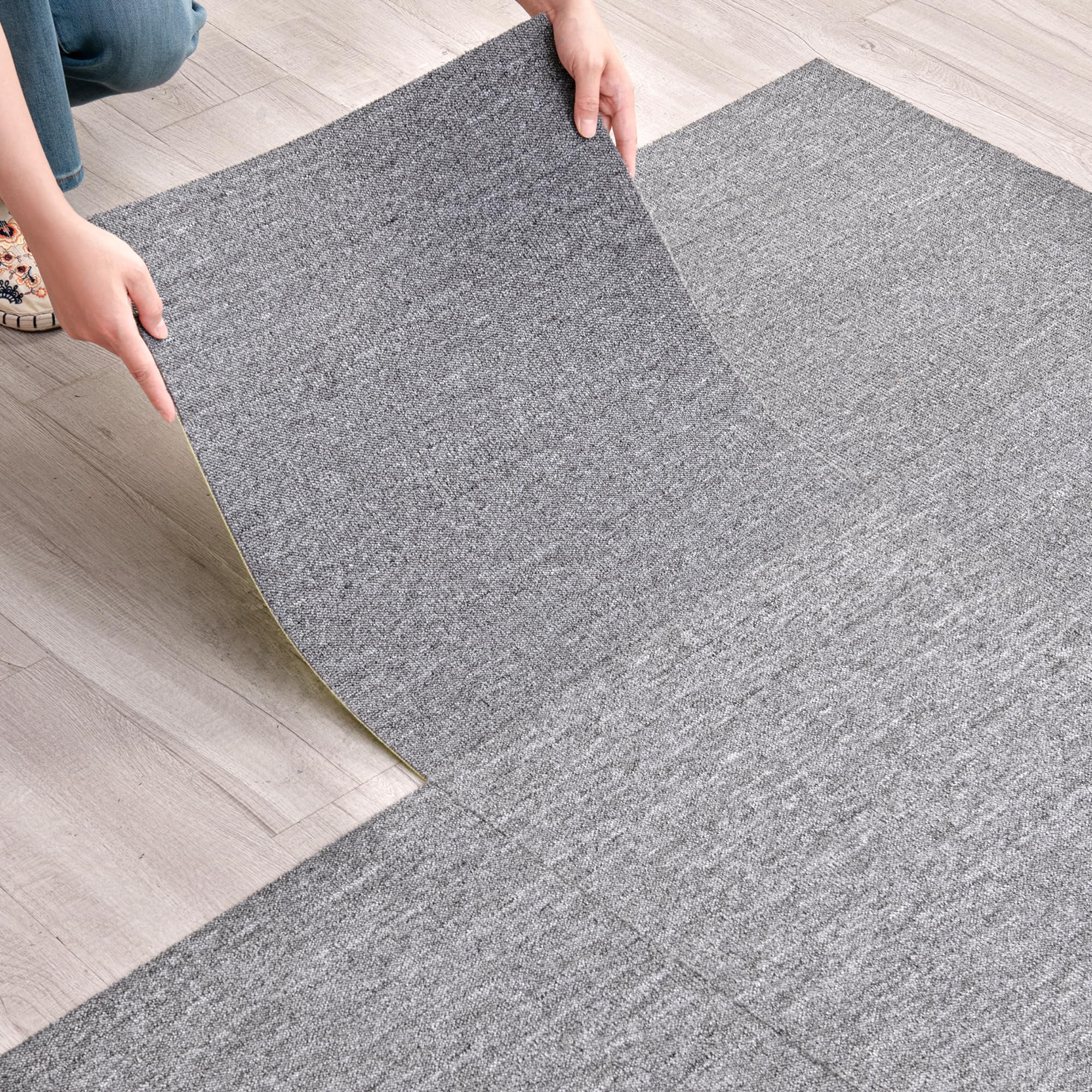 大量タイルカーペット グレー　宮城　150枚 Amazon.co.jp: タイルカーペット 50x50cm 40枚【約6畳】 5mm厚 フリー