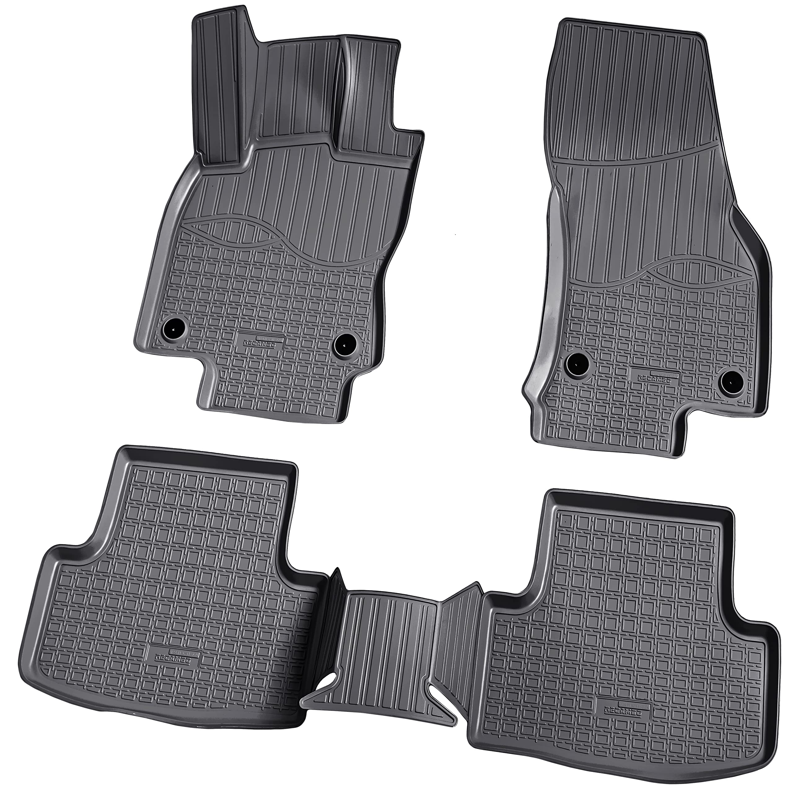 Recambo Alfombrillas de goma 3D aptas para Skoda Karoq | Tipo NU7 | año de fabricación a partir de 2017 > | Ajuste perfecto con borde