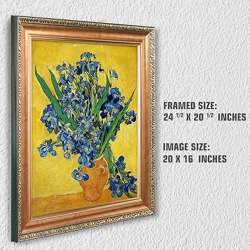 Miniatura 542 de A&T ARTWORK The Starry Night de Vincent Van Gogh. Tamaño del marco: 36 x 30 pulgadas, tamaño de la imagen: 30 x 24 pulgadas, reproducciones clásicas