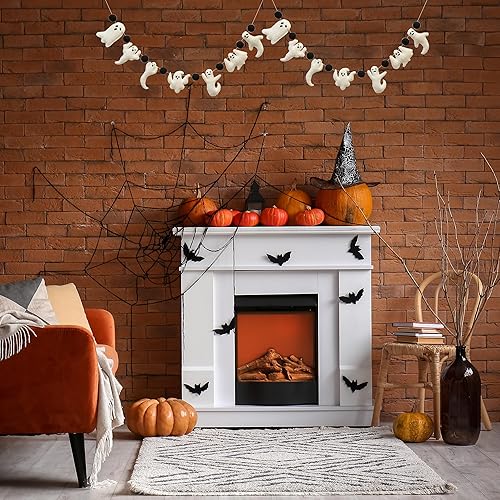 Miniatura 4 de Glaciart One Bolas de fieltro + guirnalda de fantasmas  Decoración de pancarta de fiesta de Halloween fácil de colgar  100% lana de Nueva Zelanda,