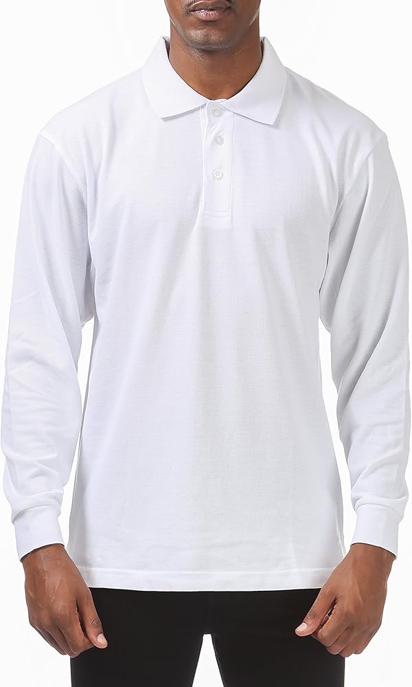 Amazon | [プロクラブ] ポロシャツ 長袖 127 メンズ ホワイト L