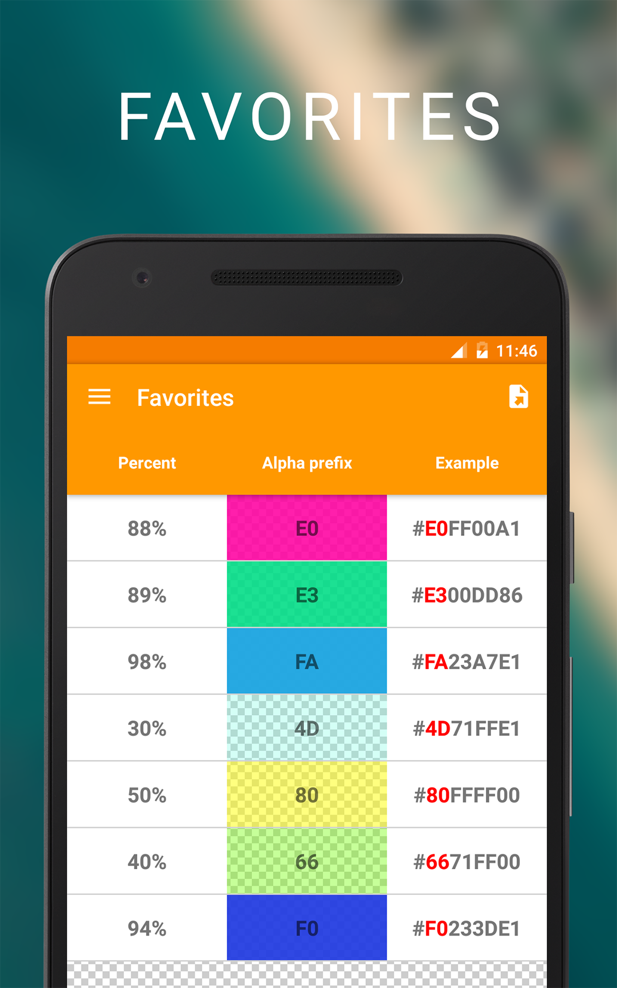 Alpha Hex Color for Android - App on Amazon Appstore