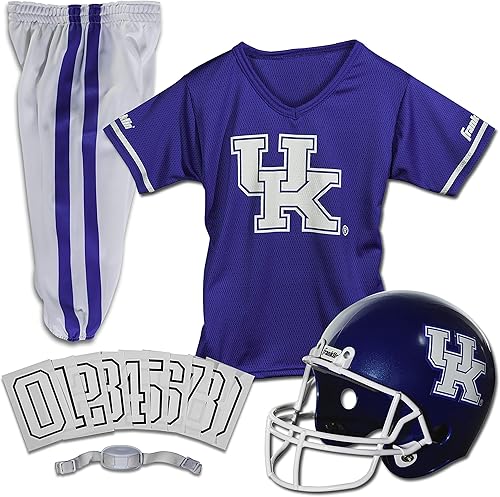 Franklin Sports NCAA Kids Football Uniform Set - NFL Youth Football Costume for Boys & Girls - Set Includes Helmet, Jersey & Pants