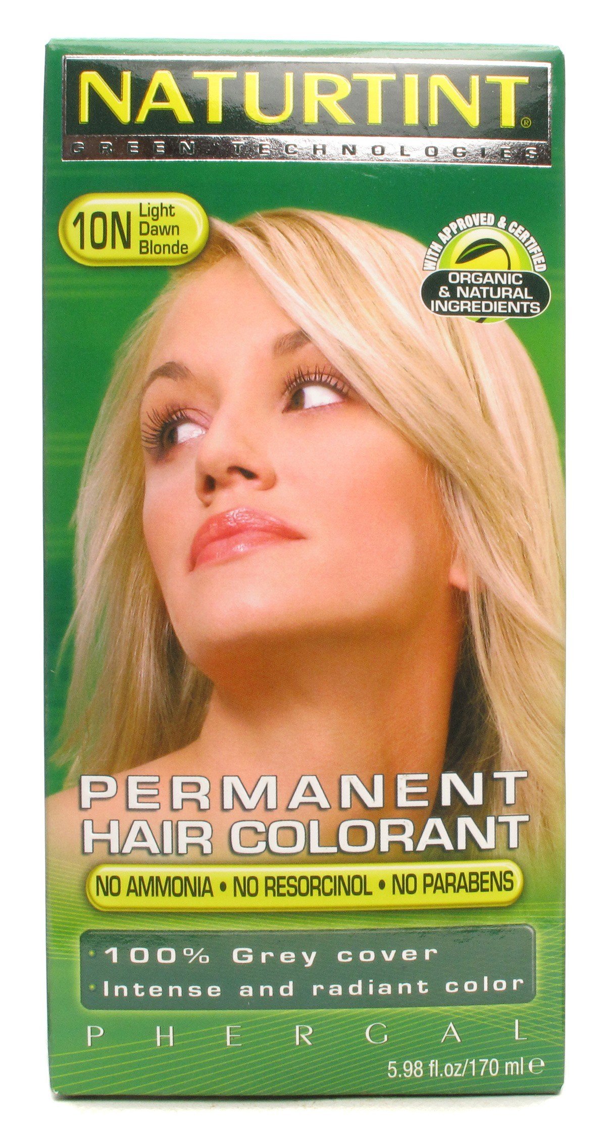 Naturade Permanent Hair Colorant, 10 N Light Dawn Blonde, 5,4 unces (opakowanie 2)
