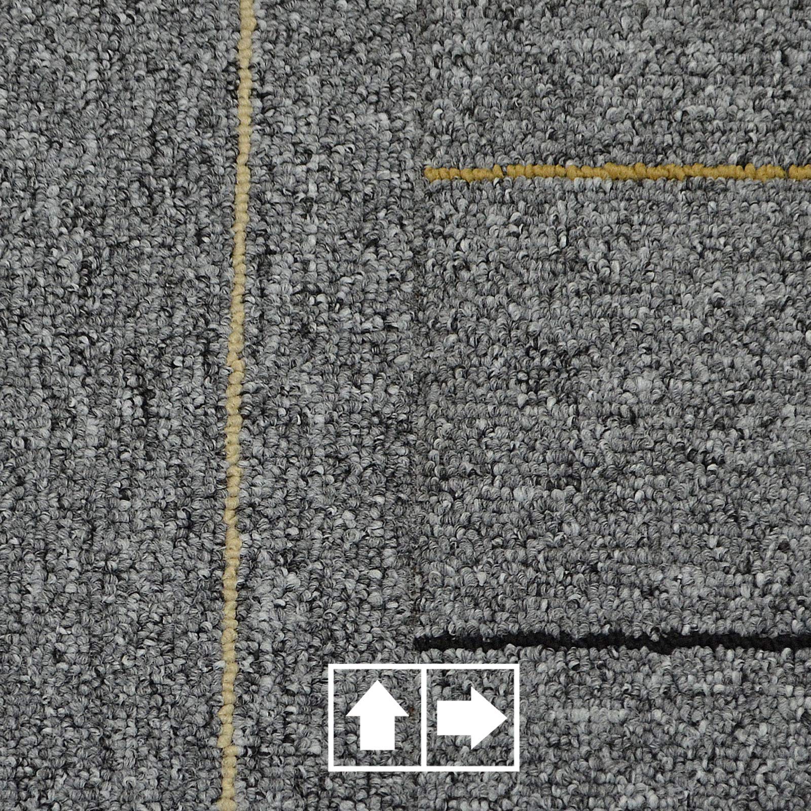 casa pura Dalle Moquette Intérieur - Moquette Épaisse | Carreaux Autoportants 50x50cm | Moquette Bureau, Commerce, Maison | Grise - 24 Pièces, 6m²