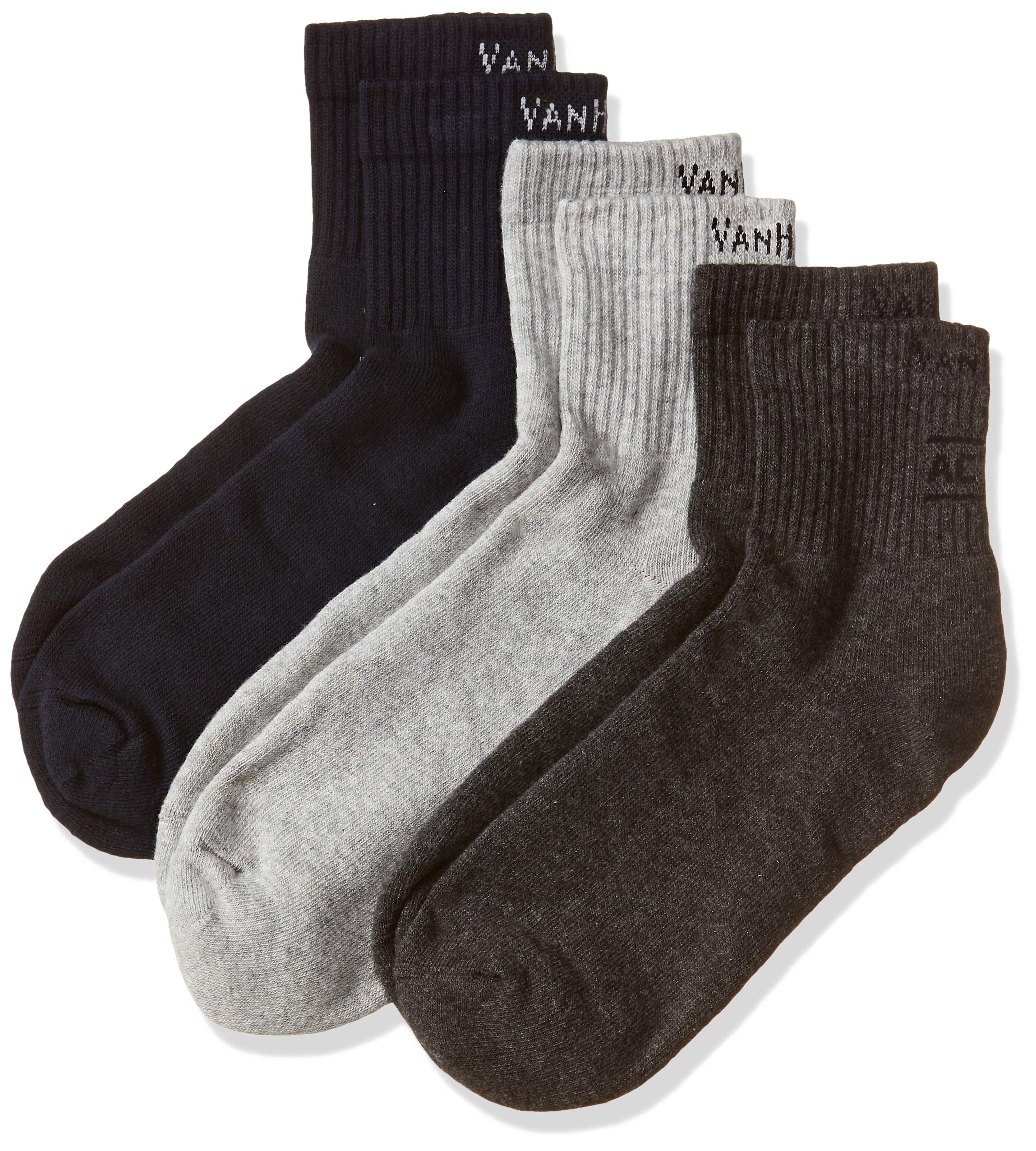 Van HeusenMen's Cotton Active Anti Bacterial Socks - Pack Of 3 - Ankle Length, Soft Handfeel