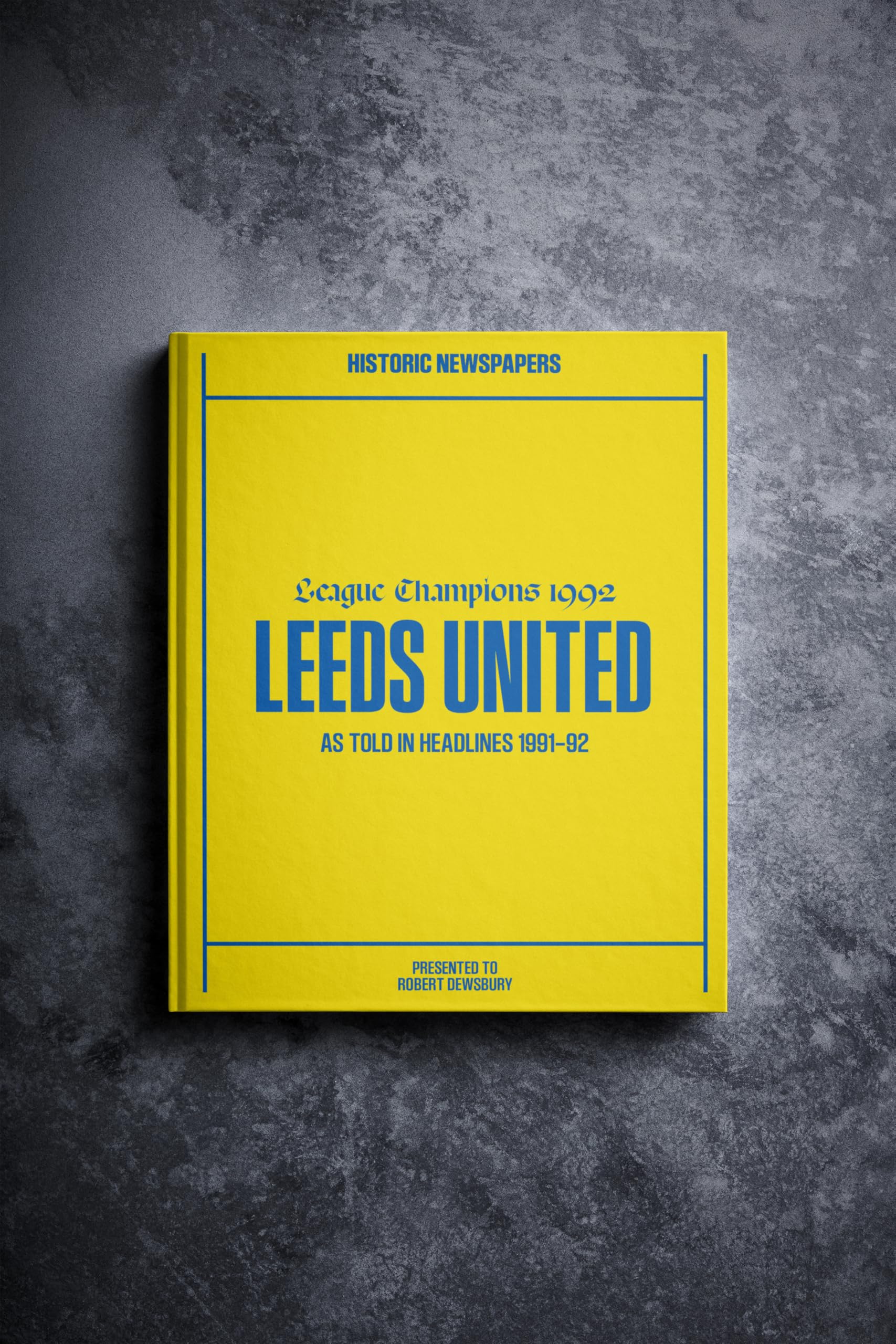 Personalised Leeds Champions Football Newspaper History Book — image 1