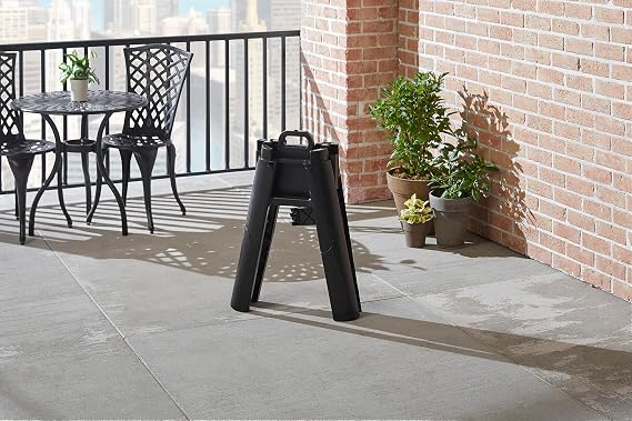 Weber Lumin Compact Electric Grill Stand Heavy Duty Collapsible Grill Stand with Side Table & Tool Hooks for Easy Storage (Fits Lumin Compact Only)