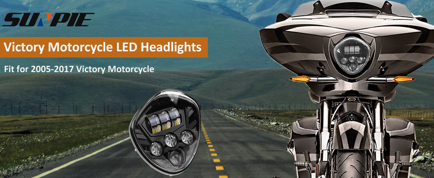 Amazon.com: SUNPIE Motorcycle LED Headlight Assembly Compatible