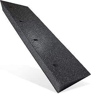 Rubberen Oprit Zwarte Curb Hellingen 90,2x61x10,2 cm Rolstoel Oprijplaat Gemaakt van