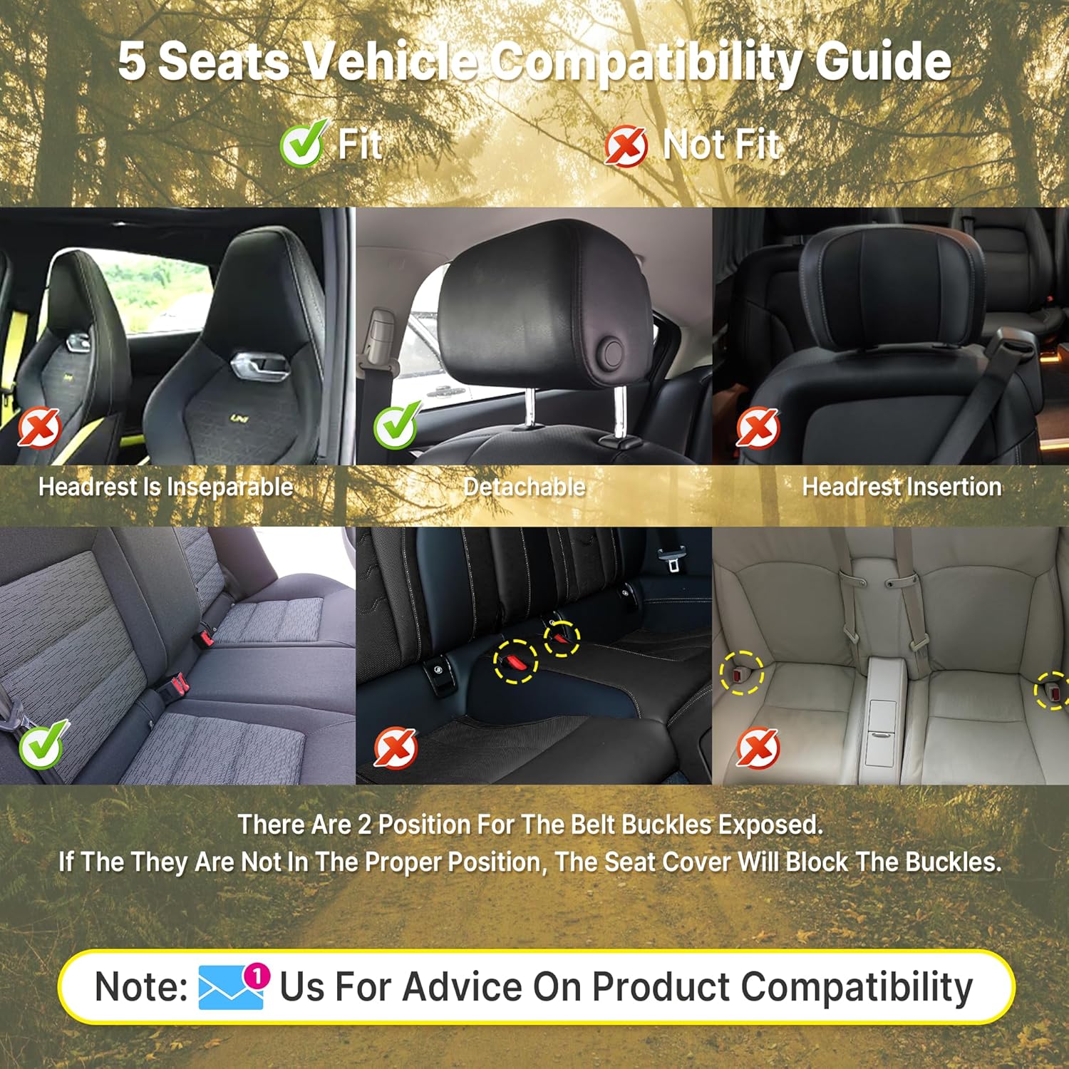 Seat Covers for Toyota Camry Solara 2001-2008, Premium Leather Car Seat Protector, Waterproof, Airbag-Compatible & Durable Auto Interior Protection(2 Seats, Beige&Brown, Standard)