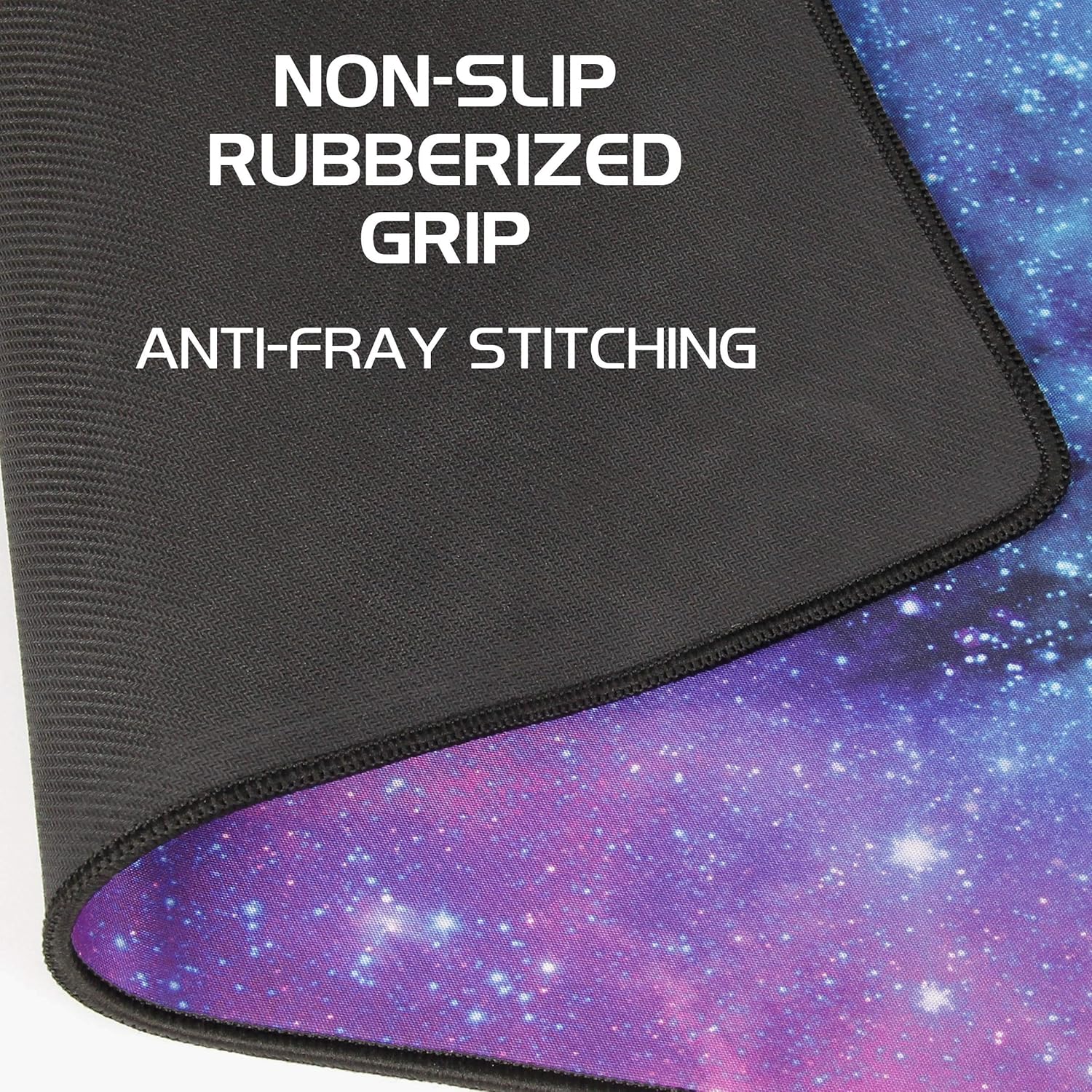 ENHANCE XXXL Gaming Computer Desk Mat - 3XL Large Mouse Mat (48x24 Mouse Pad) Cushion Padding for Office Desk, Extended Table Mousepad with Smooth Tracking Surface and Non-Slip Rubber Grip - Galaxy