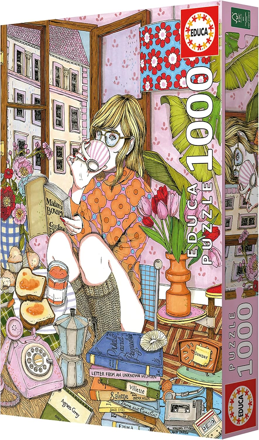 Educa - Time for Myself - 1000 Piece Jigsaw Puzzle - Puzzle Glue Included - Completed Image Measures 26.77" x 18.9" - Ages 14+ (19557)