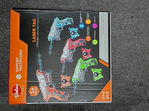 Miniatura 12 de VATOS Rechargeable Laser Tag Set - Real-time Data SYNC Infrared Gun and Vest for 4 Players, Game for Adults, Boys and Girls Age 6-12 Years Old