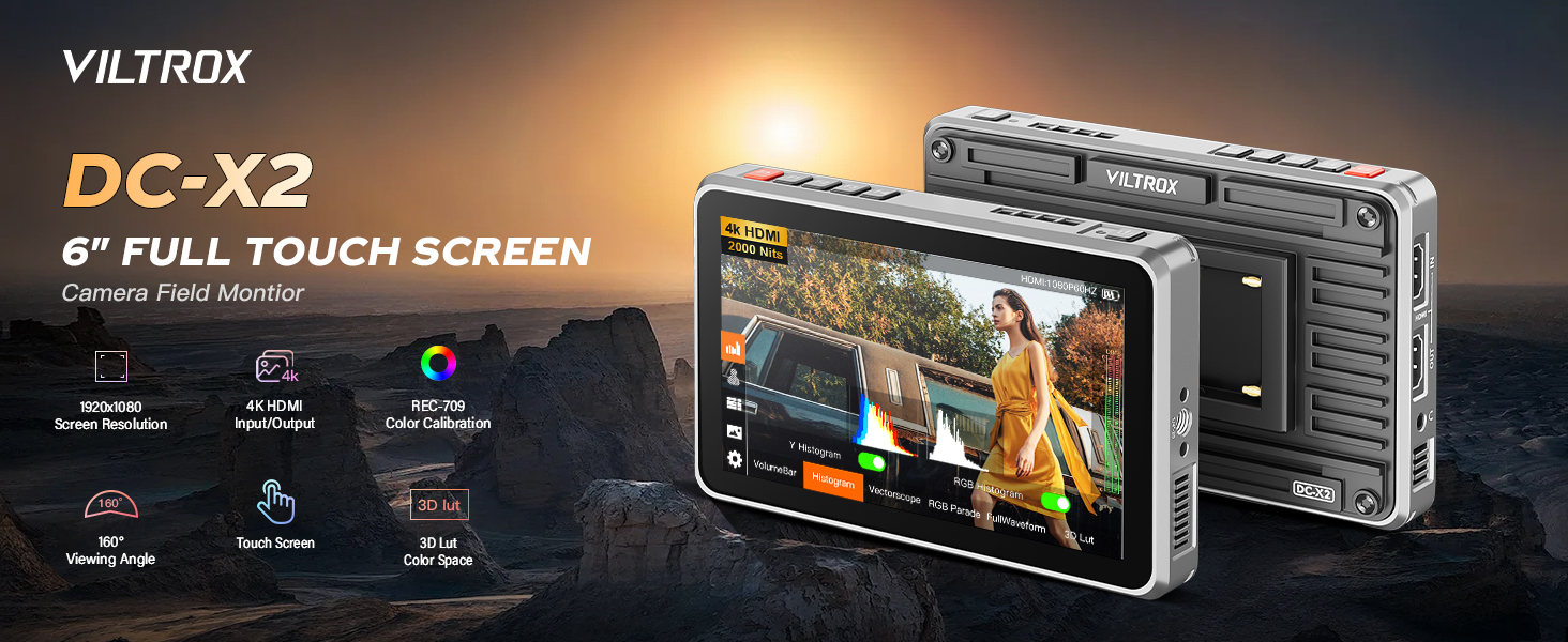 VILTROX DC-X2 DCX2 Camera Field Monitor External Touchscreen