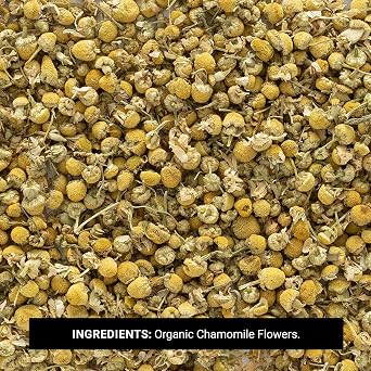 Frontier Co-op Organic Whole Chamomile Flowers, Kosher, Bulk Herb, Dried Chamomile Flowers for Tea, Natural Skincare Recipes and More | 16 Ounce (Pack of 2)