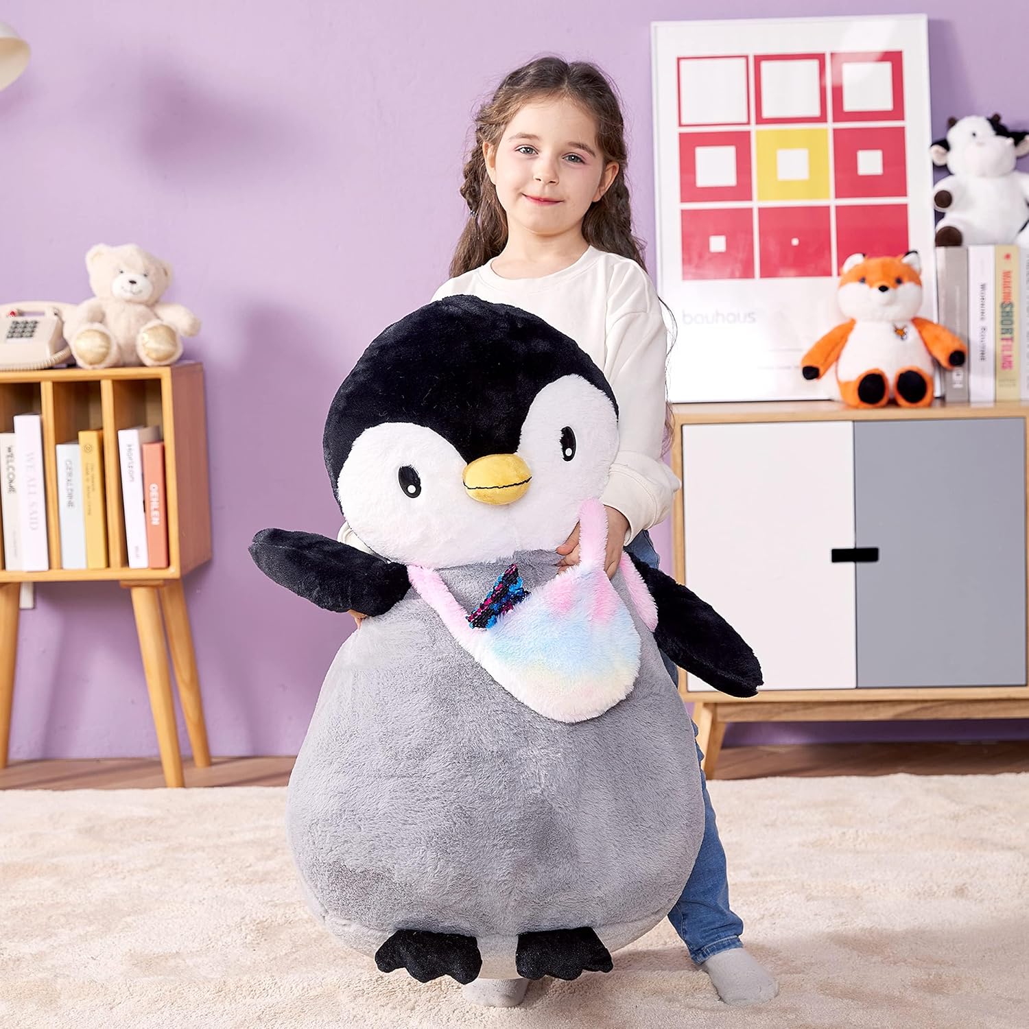 IKASA Giant Penguin Stuffed Animal Plush Toy, 23" Big Cute Jumbo Soft Penguin Plushie for Kids Girls Boys Girlfriend Children - Image 3
