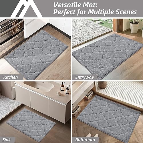 Miniatura 39 de COSY HOMEER Tapetes suaves de cocina para el frente del fregadero, alfombras súper absorbentes y tapete antideslizante de 20 x 59 pulgadas, lavable