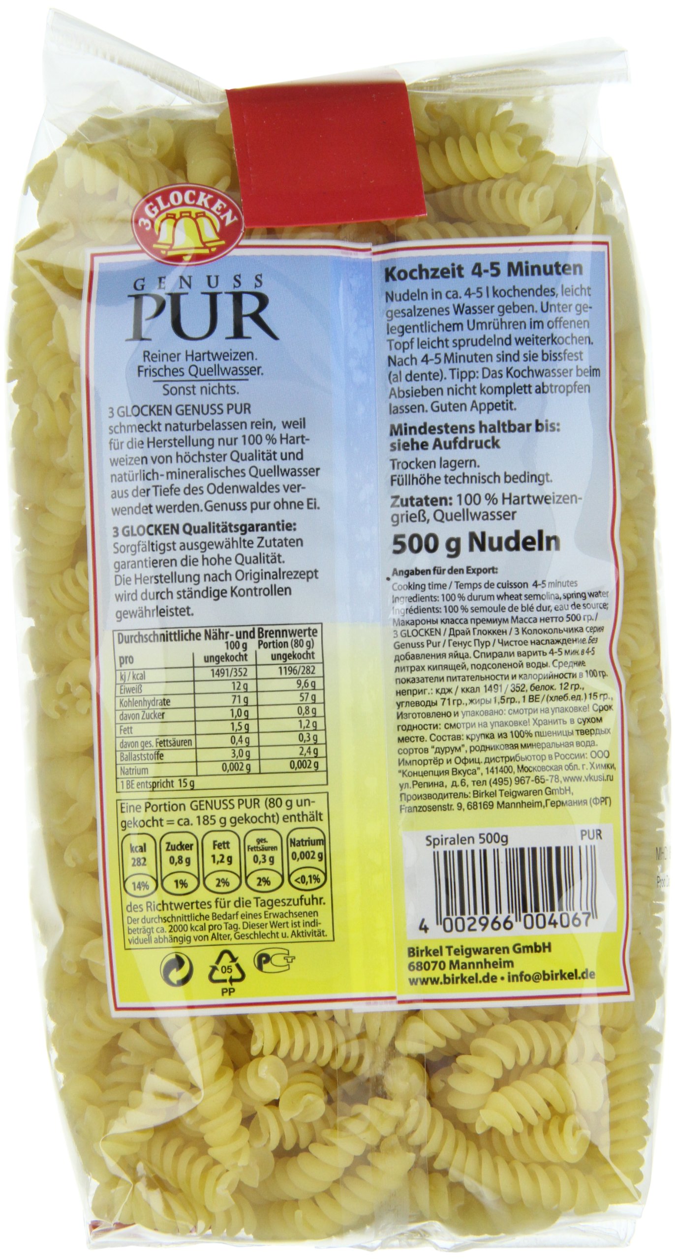 Birkel - Spirali da 500 g, 15 pezzi