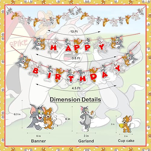 Vista 17 de Petr Pan Theme Birthday Party Supplies – Neverland Decoration Boys Girls – Includes Happy Birthday Banner, Cake Topper, Cupcake Toppers, Garland &