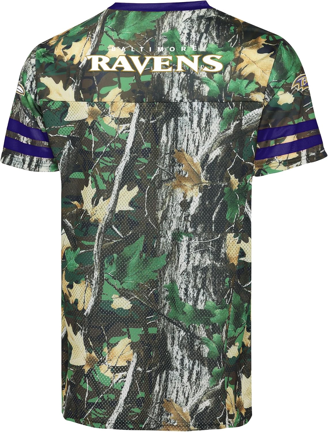 FOCO NFL Men's Officially Licensed Hunter Camo Primary Logo Game Day Football V-Neck Top