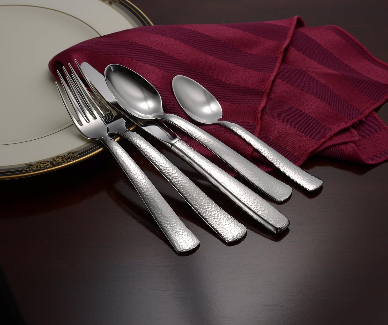 Liberty Tabletop Pinehurst 65-piece 18/10 Flatware Set Service for 12, Includes Serving Pieces Made in USA