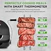 Parrilla eléctrica sin humo NutriChef | Freidora de aire y parrilla inteligente con 7 funciones de cocción | Capacidad de 6L | Incluye termómetro inteligente | Control preciso de temperatura | Placas de parrilla antiadherentes removibles 2