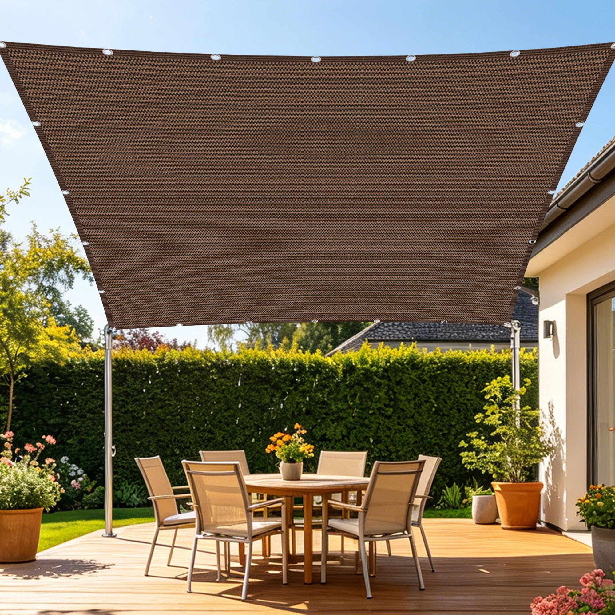 Voile ombrage 170 x 700 cm anti UV protégeant du soleil intense sur la terrasse ou au jardin