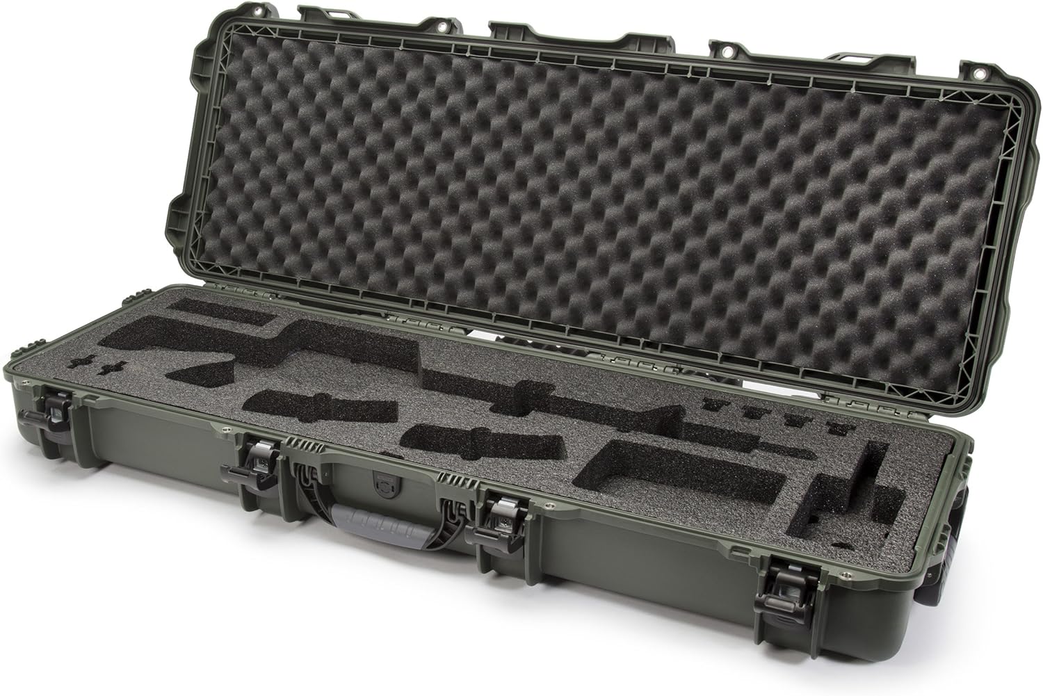 Nanuk 990 Waterproof Professional Rifle/Gun Case, Military Approved with Custom Foam Insert for