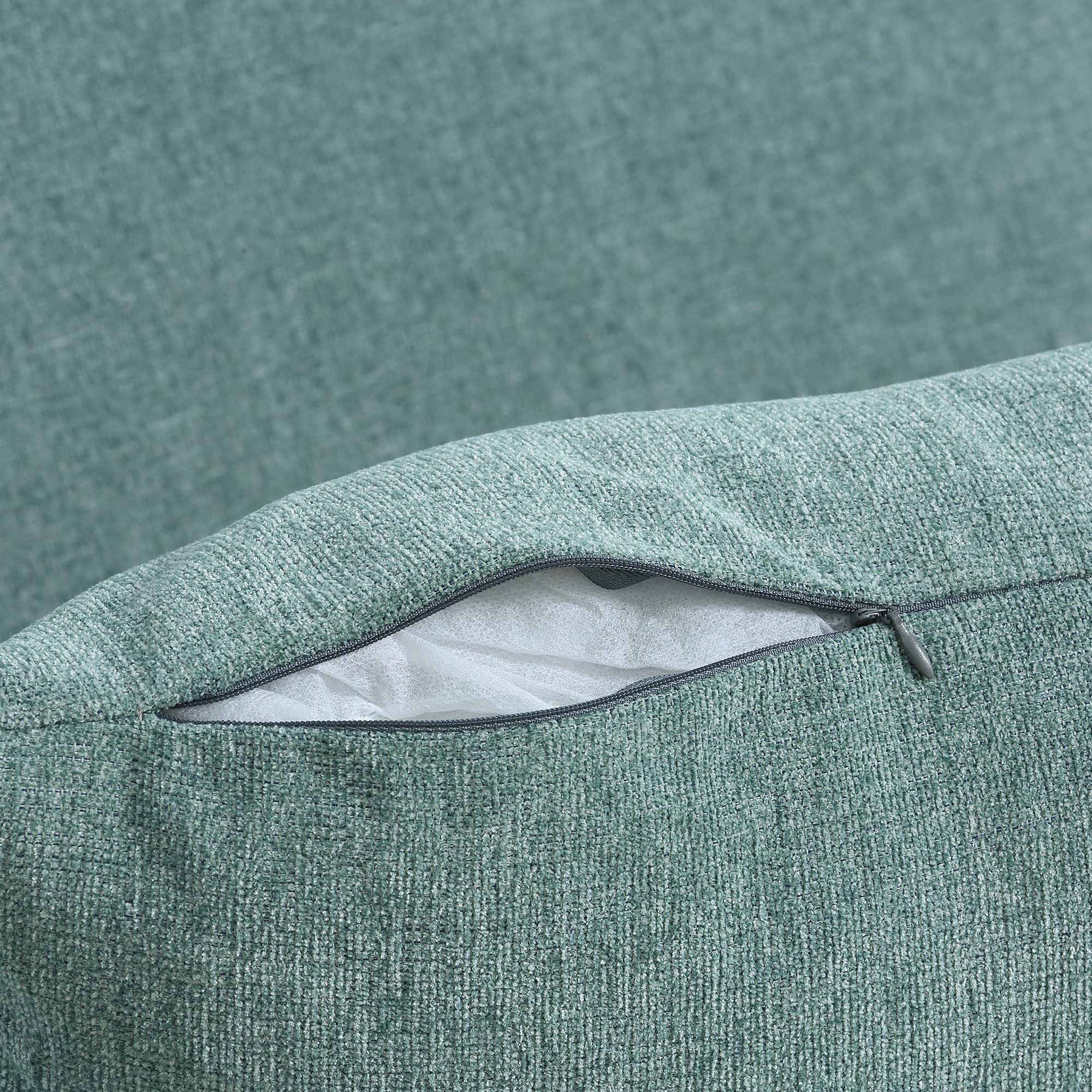 HOMCOM Poltrona Letto Singolo con Schienale Regolabile in 4 Posizioni, Tessuto Traspirante Effetto Lino e Seduta Imbottita, 96x84.5x87.5 cm, Verde