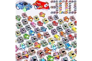 300-Piece Pull Back Cars and Planes Set: Bulk Minis for Birthday Party Favors