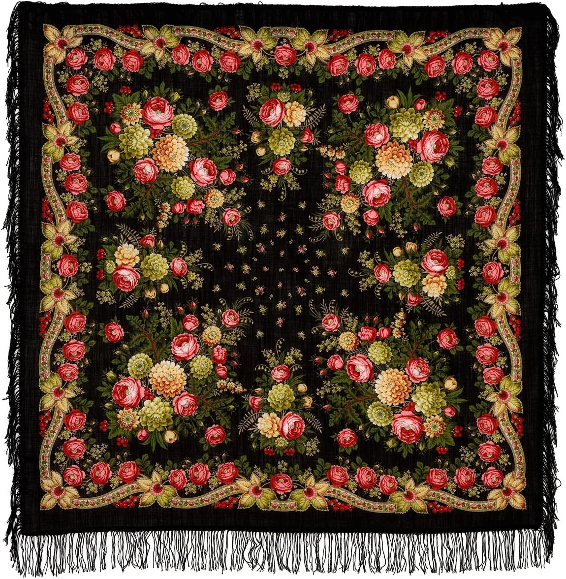 Women's scarves Woolen Shawl Natural Pavlovo Posad Ladies Fashion Russia