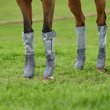 WeatherBeeta ComFiTec Hexi Shield Fly Boots, Grey/Silver, Full