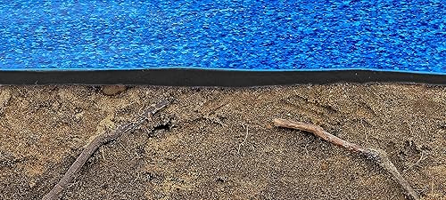 Vista 39 de LL1834OV Funda de revestimiento para piscina, 18 x 34 pies, negra, material geotextil de poliéster fuerte y duradero, precortada para adaptarse Negro