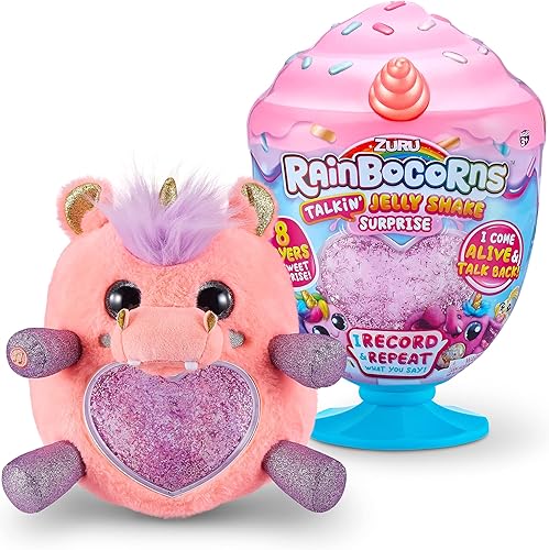 Rainbocorns Talkin' Jelly Shake Surprise - Peluche de hipopótamo de peluche perfumado de peluche - Toneladas de sorpresas, mezcla de limo DIY y más,
