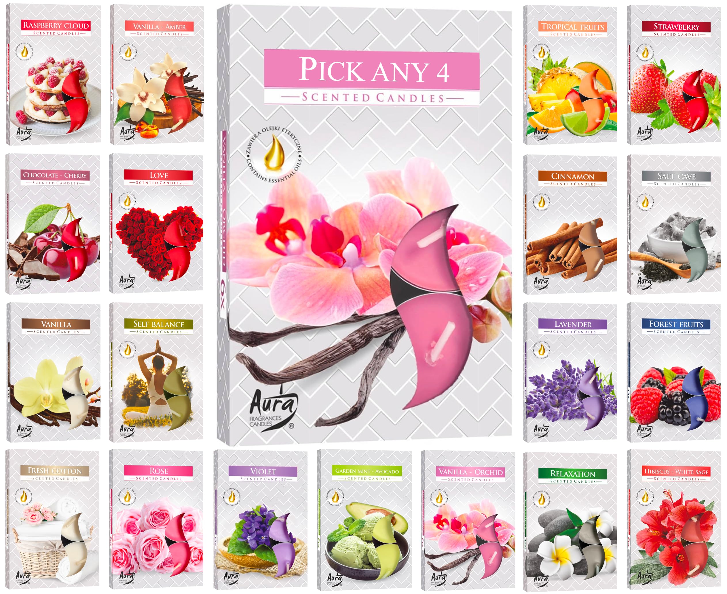 Wisteria Spa Premium Scented Candle Tea Lights Pick & Mix (Pick Any 4)